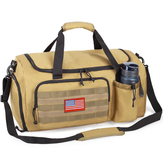 Large 60L 2-In-1 Convertible Sports Bag, Multi-Functional Travel Duffle with Shoe Compartment for Daily Use