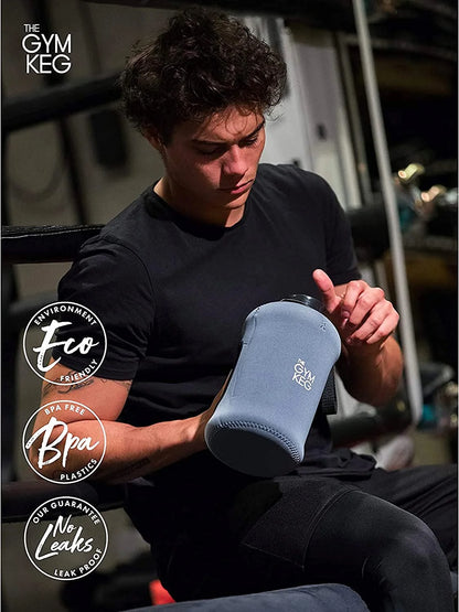 Insulated Half Gallon Sports Water Bottle - 74.4 Fl Oz (2.2 L) Gym Keg