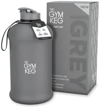 Insulated Half Gallon Sports Water Bottle - 74.4 Fl Oz (2.2 L) Gym Keg
